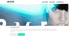 Desktop Screenshot of lexsys.de